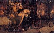 Sir Lawrence Alma-Tadema,OM.RA,RWS Death of the Pharaoh's firstborn son France oil painting artist